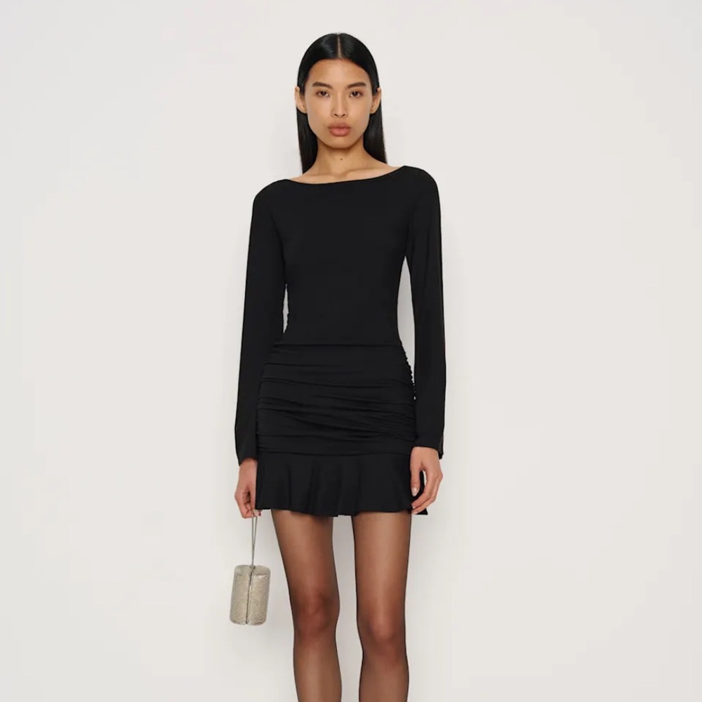 Reformation Brielle Knit Dress Black - Size XS